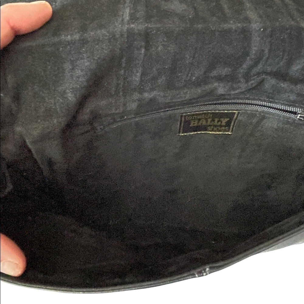Vintage Bally Navy Blue Leather Clutch Purse - Picture 6 of 7